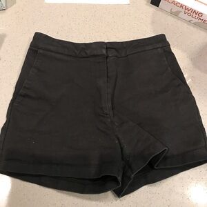 Elegant Black High Waist Women's Shorts